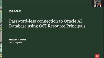 Password-less connection to Oracle AI Database using OCI Resource Principals