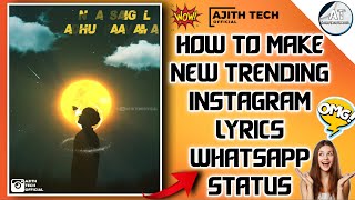 How to make Instagram trending lyric whtsapp status  | alight motion text transform part 2 | screenshot 1