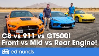 Porsche 911 vs. Shelby GT500 vs. Chevy Corvette ― Sports Car Comparison ― Price, Performance \& More