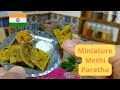 Healthy Miniature Methi Paratha | Mini Methi Paratha Made by &quot;BriSri&quot; | ミニチュア料理 | メティパラタ