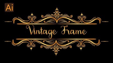 How to design a Vintage frame or border Ornate Frame | Adobe Illustrator | Draw text frame
