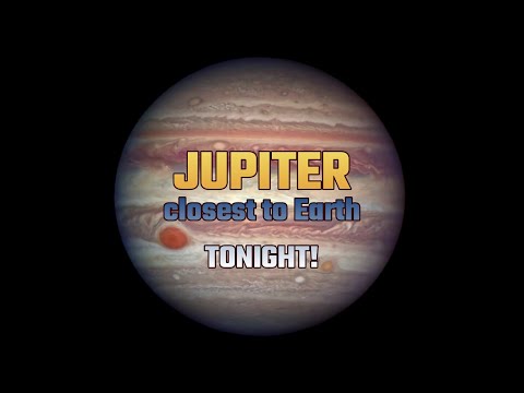 Jupiter At Opposition Tonight - Closest To Earth in 60 Years #Shorts