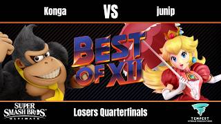 Konga (Donkey Kong) vs junip (Peach) - Ultimate Losers Quarterfinals - Best Of XII The "II"