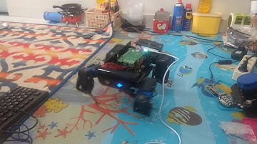 Oped Quadruped Dynamixel AX-12 - Testing #1 (using CHAMP Quadruped Robot Controller ROS Package)