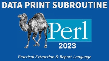 Perl Programming - Print Data Subroutine 2023