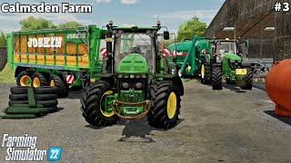 Fertilizing Grass Field With Slurry \& Silage From Grass│Calmsden│FS 22│Timelapse#3