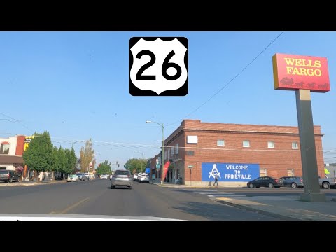 ⁴ᴷ⁶⁰ Driving US Route 26 (NW/NE 3rd Street) in Prineville, Oregon