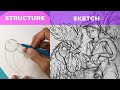 The Rooster Rider - Drawing Process - Sketch &amp; Chill #02