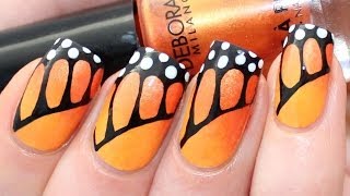 butterfly nail monarch club tutorial
