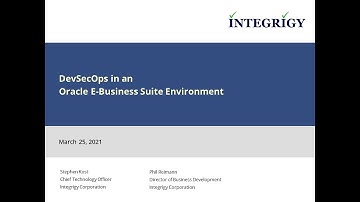 DevSecOps in an Oracle E Business Suite Environment