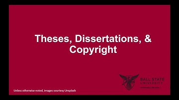Copyright in Your Thesis or Dissertation