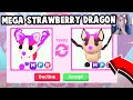 Trading mega strawberry shortcake bat dragon for my dream pet adopt me