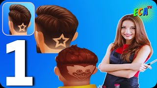 Hair Tattoo Barber Shop Game - Walkthrough Gameplay Part 1 A Barber Simulator (Android-iOS) screenshot 5