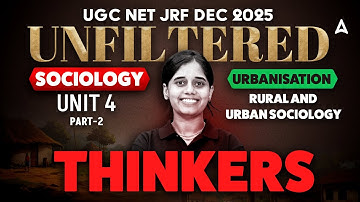 UGC NET Sociology | UGC NET Sociology Unit 4 Rural And Urban Sociology Thinkers By Ritu Mam