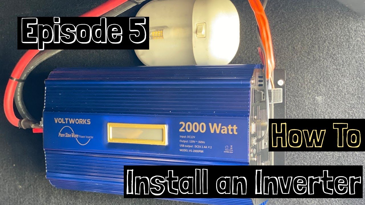 How to INSTALL a 12V CURRENT INVERTER 12V at 220V / 110V on a MOTORHOME RV  🚌 Camper #janimafamily 