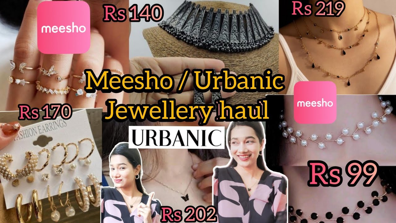 Meesho/ Urbanic jewellery haul| Dainty jewellery haul| Meesho haul ...