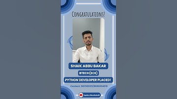 Student Successfully Placed | Python Full Stack Development | Jspiders Marathahalli | Shaik Abbu