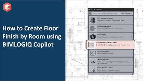How to create floor finishes for rooms in Revit using BIMLOGIQ Copilot