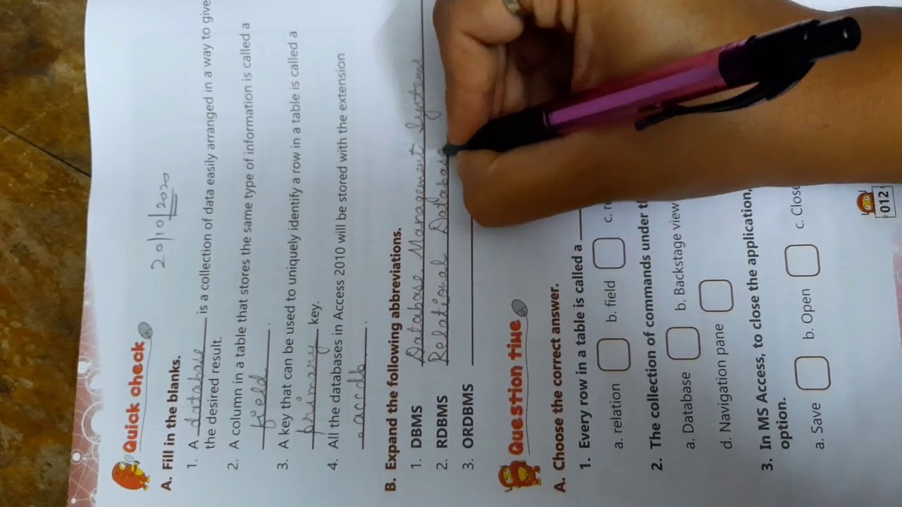 class 7 computer chapter 1 book exercise - YouTube