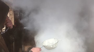 1st batch of maple syrup 2020.  First video on YouTube, misspoke several times. Will edit one day.