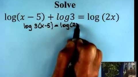 IntAlg 38 Logarithms and Exponents   Solving Logrithmic Equations