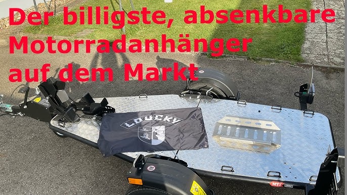 Unsinn kippbarer Motorrad-Anhänger mit Motorradwippe&5 - Anhänger Lemke