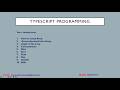 TYPESCRIPT PROGRAMMING(ARRAYS - PART1) 8886894949