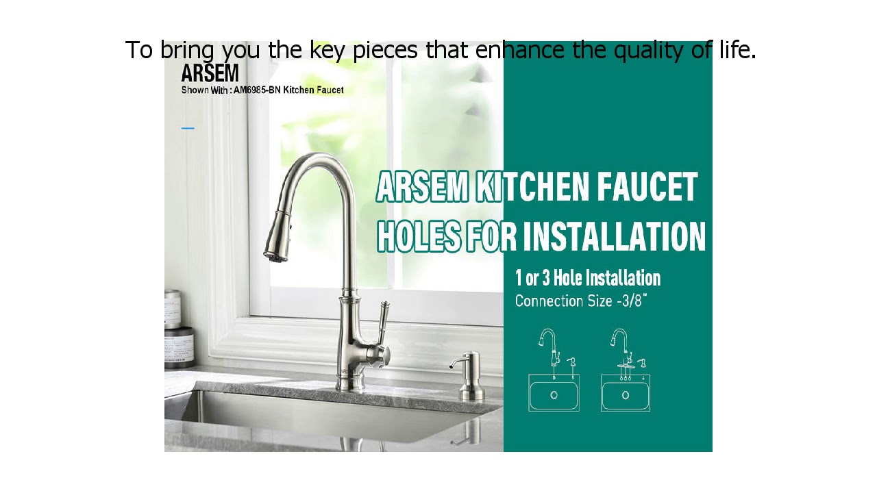 Special Discount on Kitchen Sink Faucet, ARSEM Stainless Steel Pull down Kitchen Faucet Single