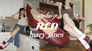 Styling Red Mary Janes  👠 || + Empress Square Toe Heel Review
