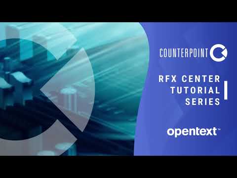 OpenText RFx Center Tutorial Video 1 | How To Create A New Procurement