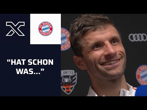 Mit einem Grinsen: Wünscht sich Thomas Müller das auch in der Bundesliga? | FC Bayern