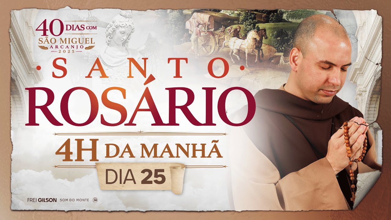Santo Rosário | 40 Dias com São Miguel Arcanjo 2025 | 03:40 | 11/09 | 25° Dia | Live Ao vivo