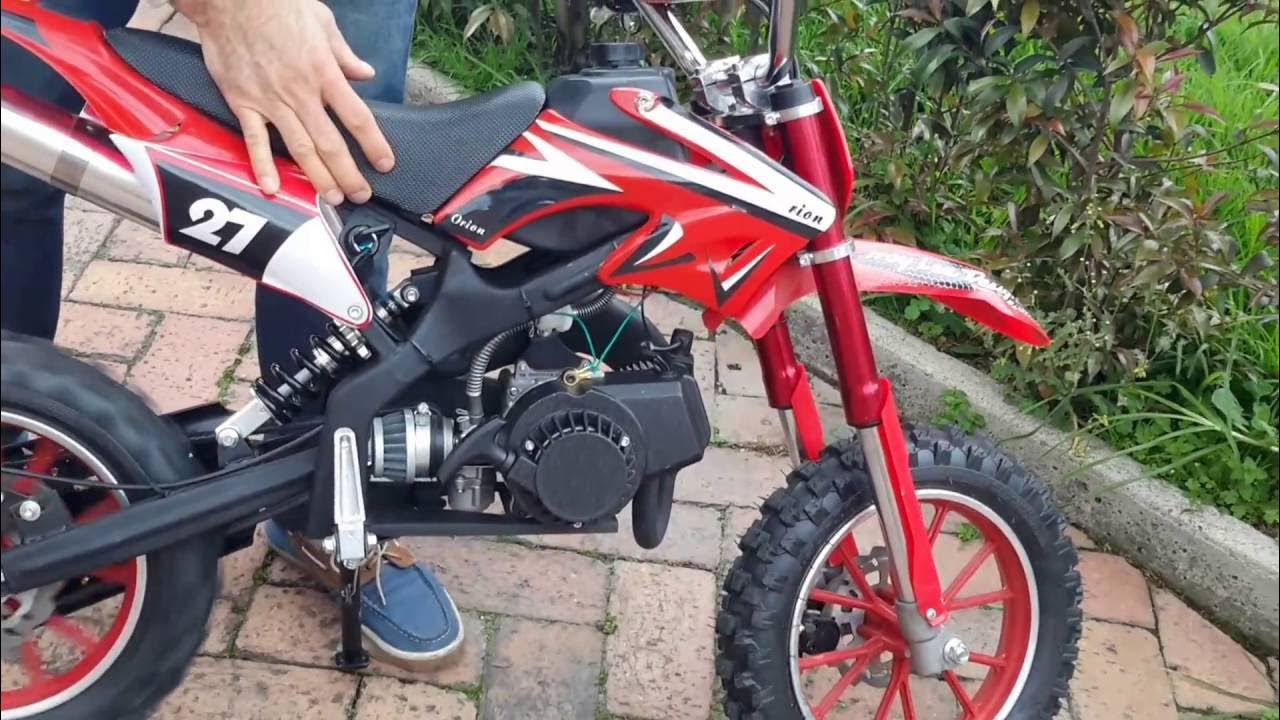 Viva censura Porcentaje Encendiendo prender la Mini Moto crosss gasolina 49 cc en Bogota  Mytiendaonline - YouTube