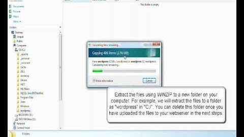 How To Install Wordpress Using The Setup files (Part 1 of 2)