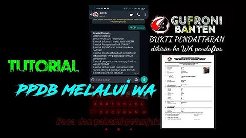 PPDB ONLINE MELALUI WHATSAPP (WA)
