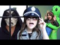 MARINA FINGE BRINCAR DE SER POLICIAL E PRENDE VILÃO 3 🚓 KIDS PRETEND PLAY WITH POLICE COSTUME