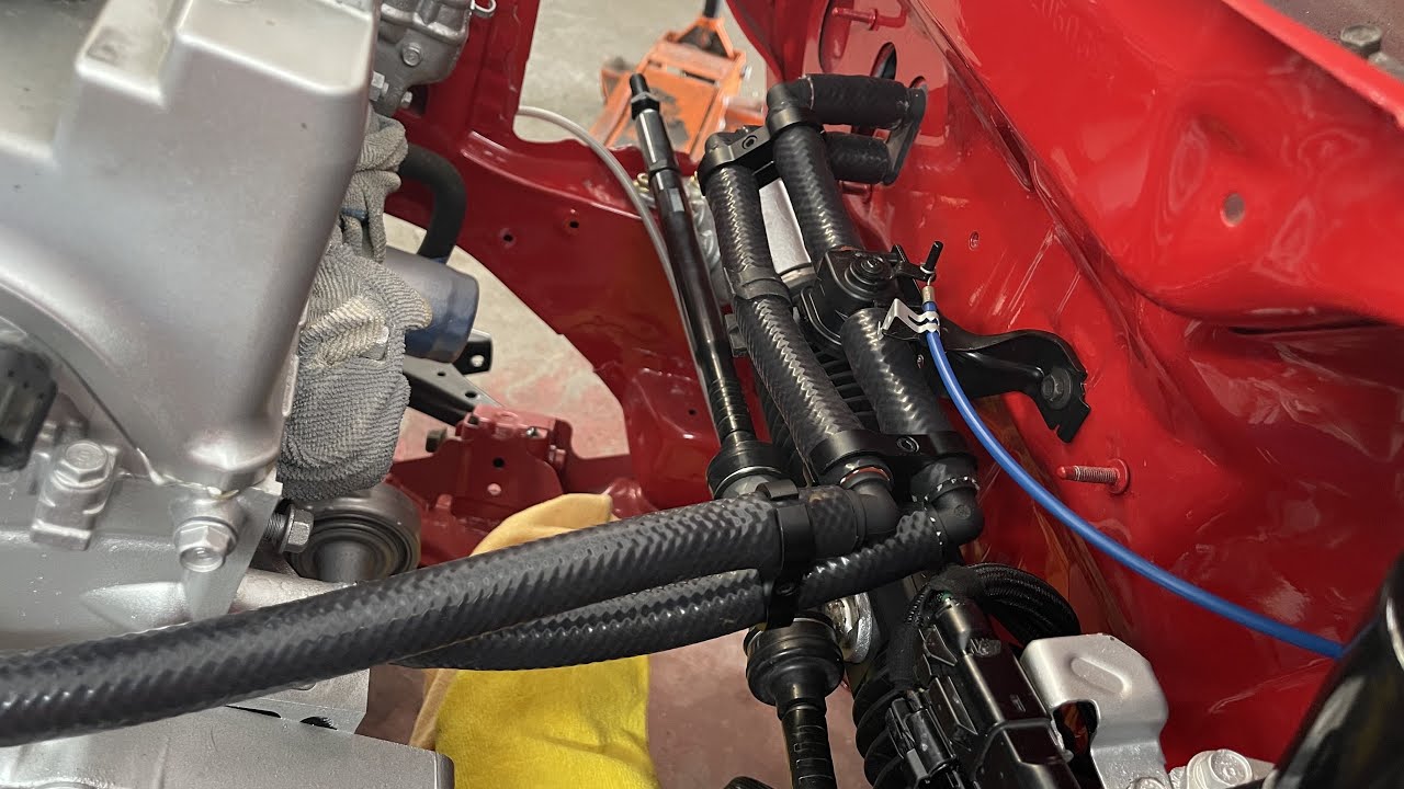 KSWAP EM2 PART 17 Custom Heater Hoses DIY / Tucked Clutch line DIY