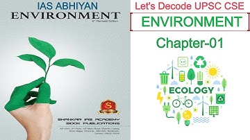 Shankar IAS Environment I Chapter-1 Ecology | In English | UPSC CSE | IAS ABHIYAN