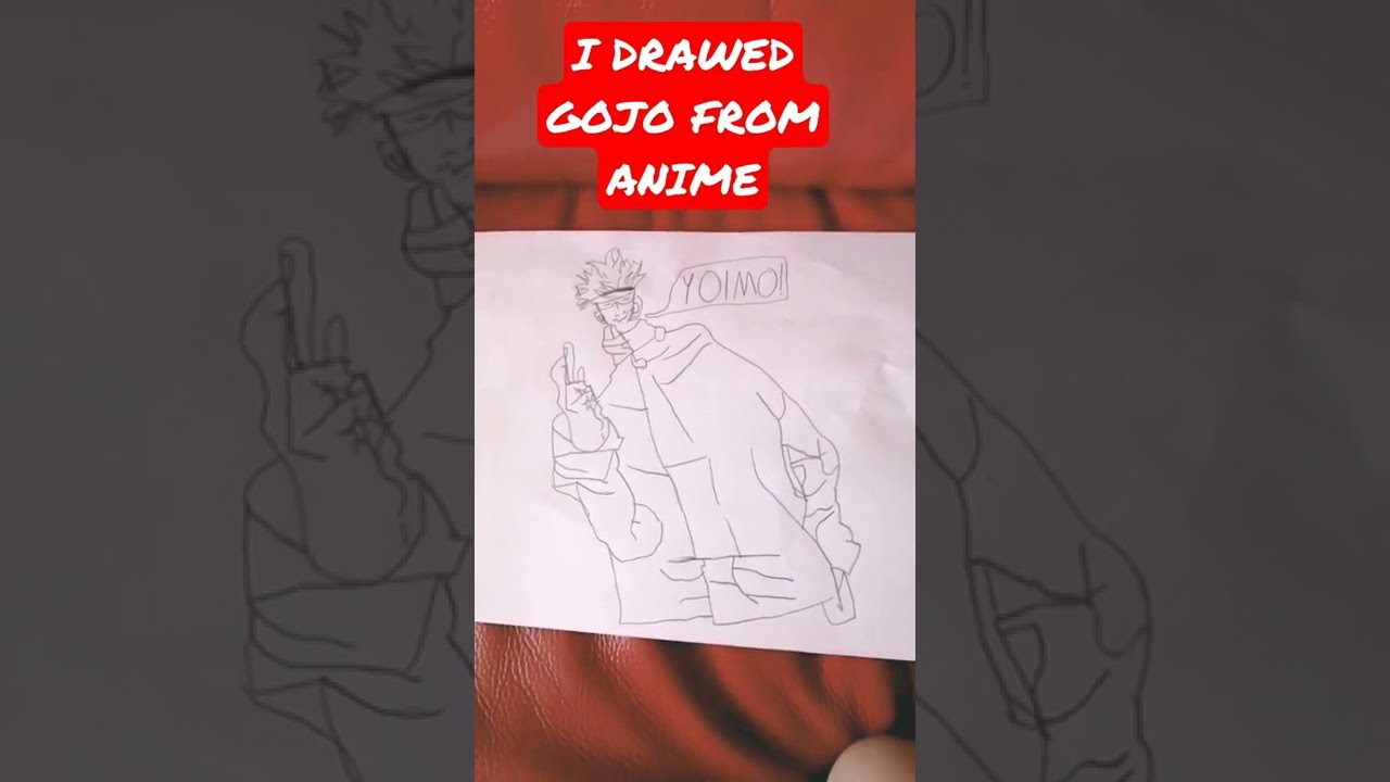 I DRAWED GOJO FROM ANIME PLEASE SUB BECAUSE IT TOOK 4 HOURS 