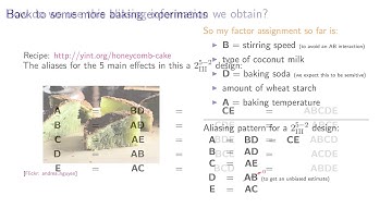 Experiments 4G - Fractional factorials: using aliasing notation to plan experiments