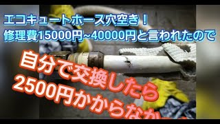 【DIY】エコキュートホースから水漏れ