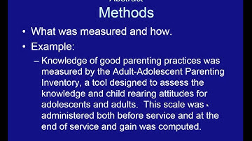 Writing the title and abstract for an evaluation report