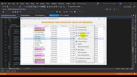 [DEVEXPRESS] Count Duplicate Value in Gridview C#