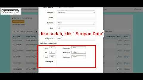 Tutorial Aplikasi Kasir by Fipman Part 3 ( Cara Membuat Harga Level Grosir)