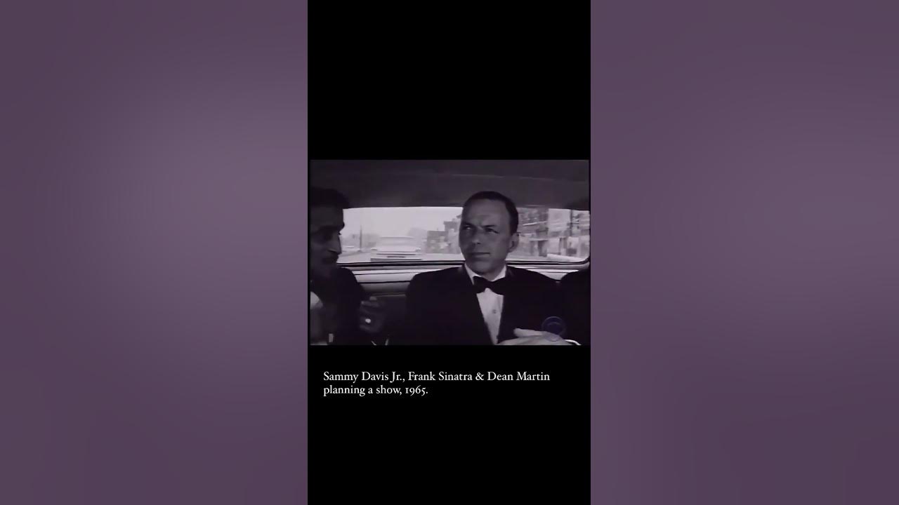 Frank Sinatra, Dean Martin, Sammy Davis Jr. planning a show in a car in 1965 - The Rat Pack #shorts
