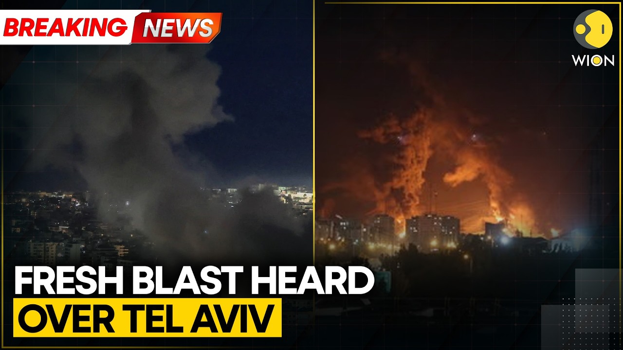 Iran Strikes Israel: Fresh Blasts Heard Over Tel Aviv After Iran Launches Missiles | WION BREAKING