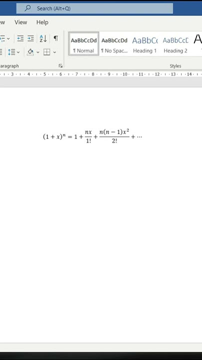 Cara Memasukkan Rumus Matematika di Word