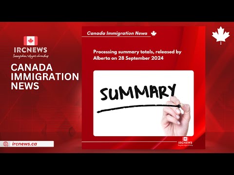 Processing summary totals, released by Alberta on 28 September 2024