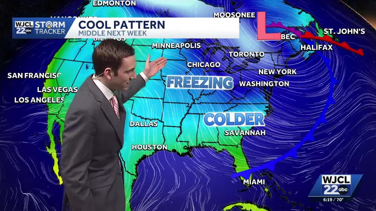 Cooler temperatures return across Southeast Georgia and the Lowcountry next week