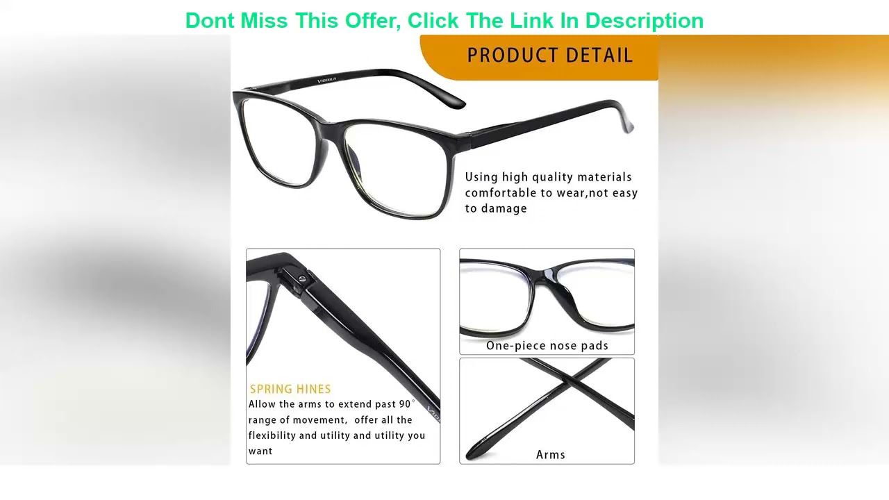 Most Best Deal Product VIDEBLA 5 Pack Reading Glasses Women Men Blue Light Blocking Computer Reader